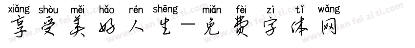 享受美好人生字体转换