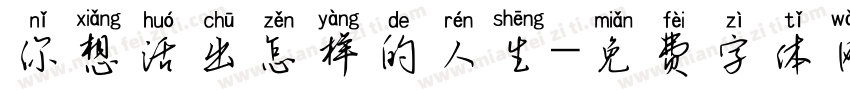 你想活出怎样的人生字体转换