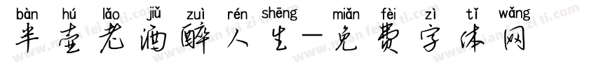 半壶老酒醉人生字体转换