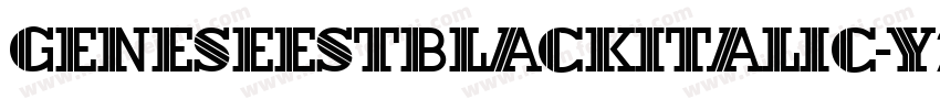 GeneseeStBlackItalic-y253字体转换