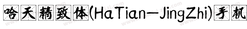 哈天精致体(HaTian-JingZhi)手机版字体转换