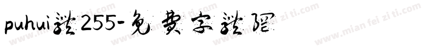 puhui体255字体转换
