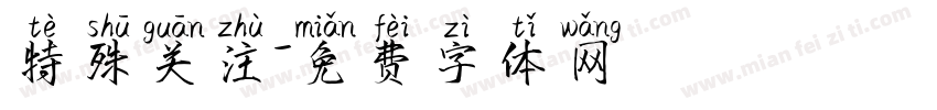 特殊关注字体转换