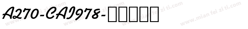 A270-CAI978字体转换