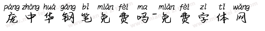庞中华钢笔免费吗字体转换