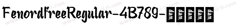 FenordfreeRegular-4B789字体转换