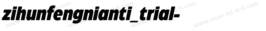 zihunfengnianti_trial字体转换