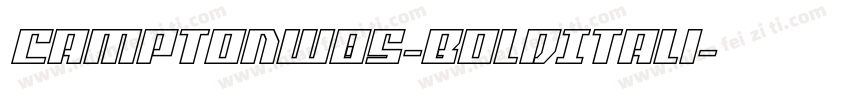 CamptonW05-BoldItali字体转换