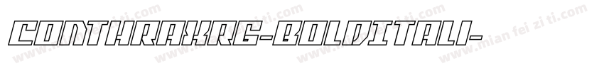 ConthraxRg-BoldItali字体转换