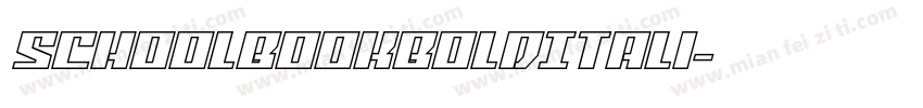 SchoolbookBoldItali字体转换