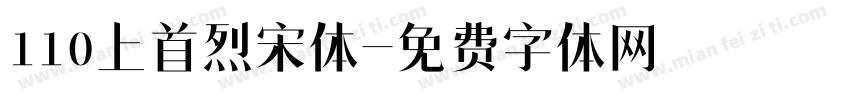 110上首烈宋体字体转换
