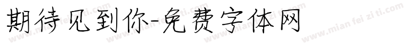 期待见到你字体转换
