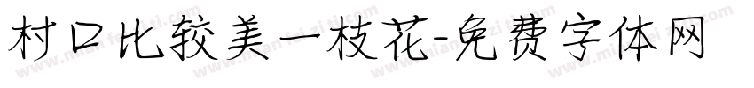 村口比较美一枝花字体转换