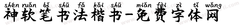 神软笔书法楷书字体转换
