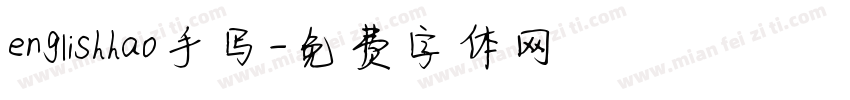 englishhao手写字体转换