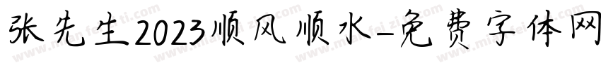 张先生2023顺风顺水字体转换
