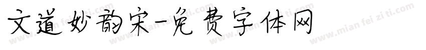 文道妙韵宋字体转换