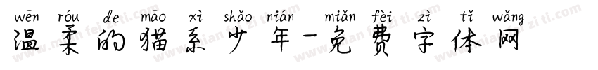 温柔的猫系少年字体转换