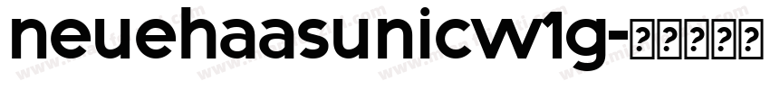 neuehaasunicw1g字体转换