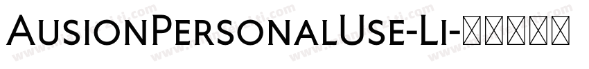 AusionPersonalUse-Li字体转换