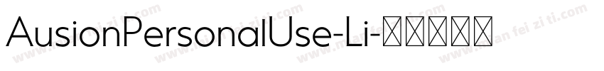 AusionPersonalUse-Li字体转换