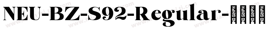 NEU-BZ-S92-Regular字体转换