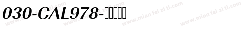 030-CAL978字体转换