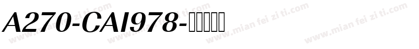 A270-CAI978字体转换