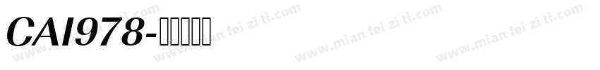 CAI978字体转换