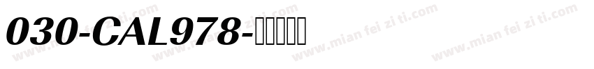030-CAL978字体转换