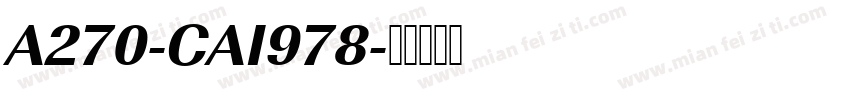 A270-CAI978字体转换
