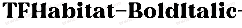 TFHabitat-BoldItalic字体转换
