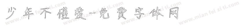少年不懂爱字体转换
