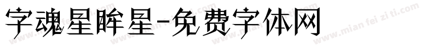字魂星眸星字体转换