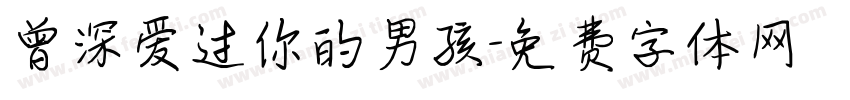 曾深爱过你的男孩字体转换