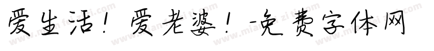爱生活！爱老婆！字体转换