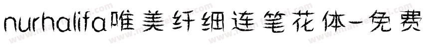 nurhalifa唯美纤细连笔花体字体转换