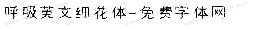 呼吸英文细花体字体转换