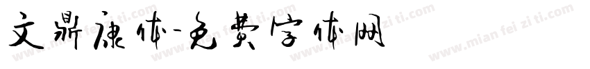 文鼎康体字体转换