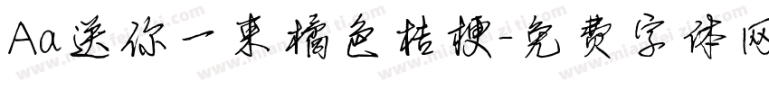 Aa送你一束橘色桔梗字体转换