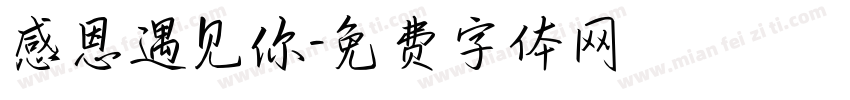 感恩遇见你字体转换
