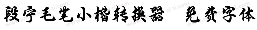段宁毛笔小楷转换器字体转换