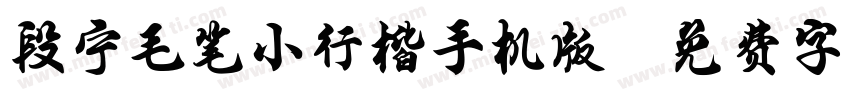 段宁毛笔小行楷手机版字体转换