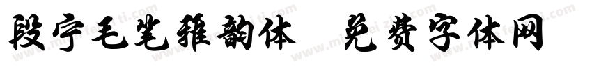 段宁毛笔雅韵体字体转换