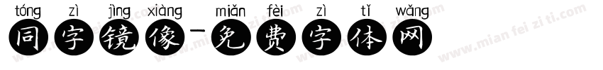 同字镜像字体转换