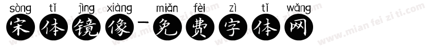 宋体镜像字体转换