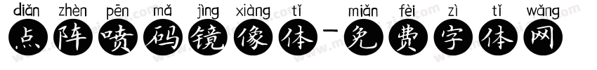 点阵喷码镜像体字体转换