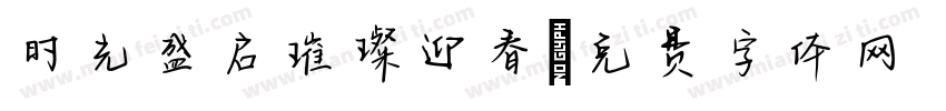 时光盛启璀璨迎春字体转换