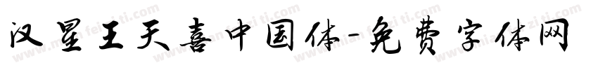 汉星王天喜中国体字体转换