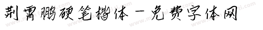 荆霄鹏硬笔楷体字体转换